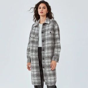 Long Ganna Grey Plaid Wilfred Free Aritzia